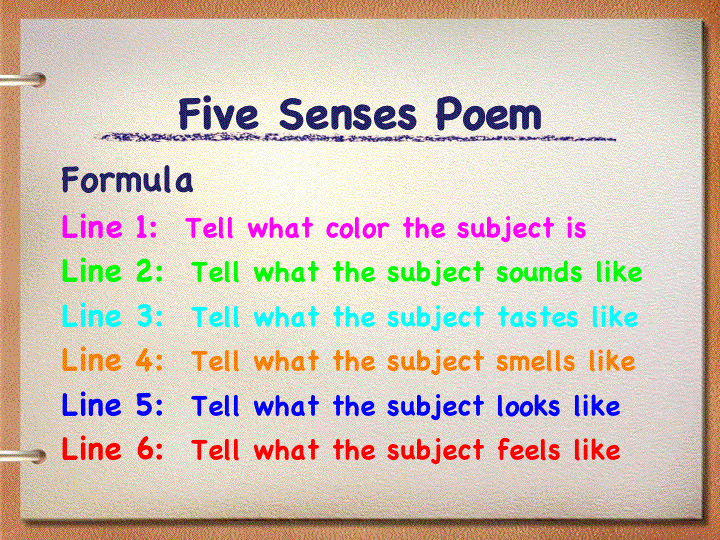 How to Write ..5 Sense Poem ALCA
